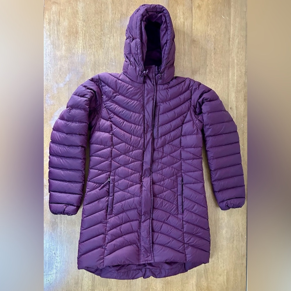 Duluth Trading Co Purple Hooded Puffer Jacket Sz M